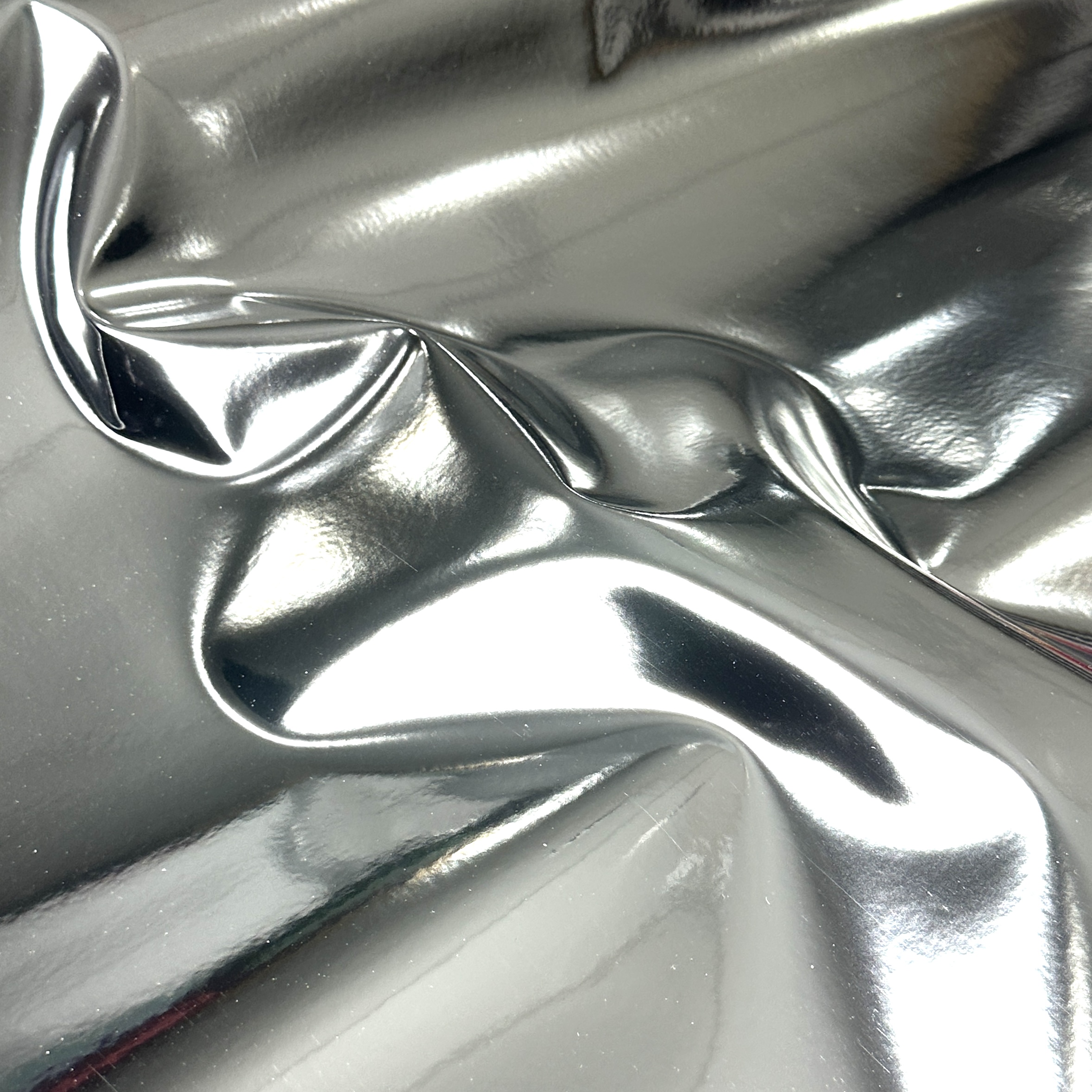 Искусственная кожа зеркало, хром