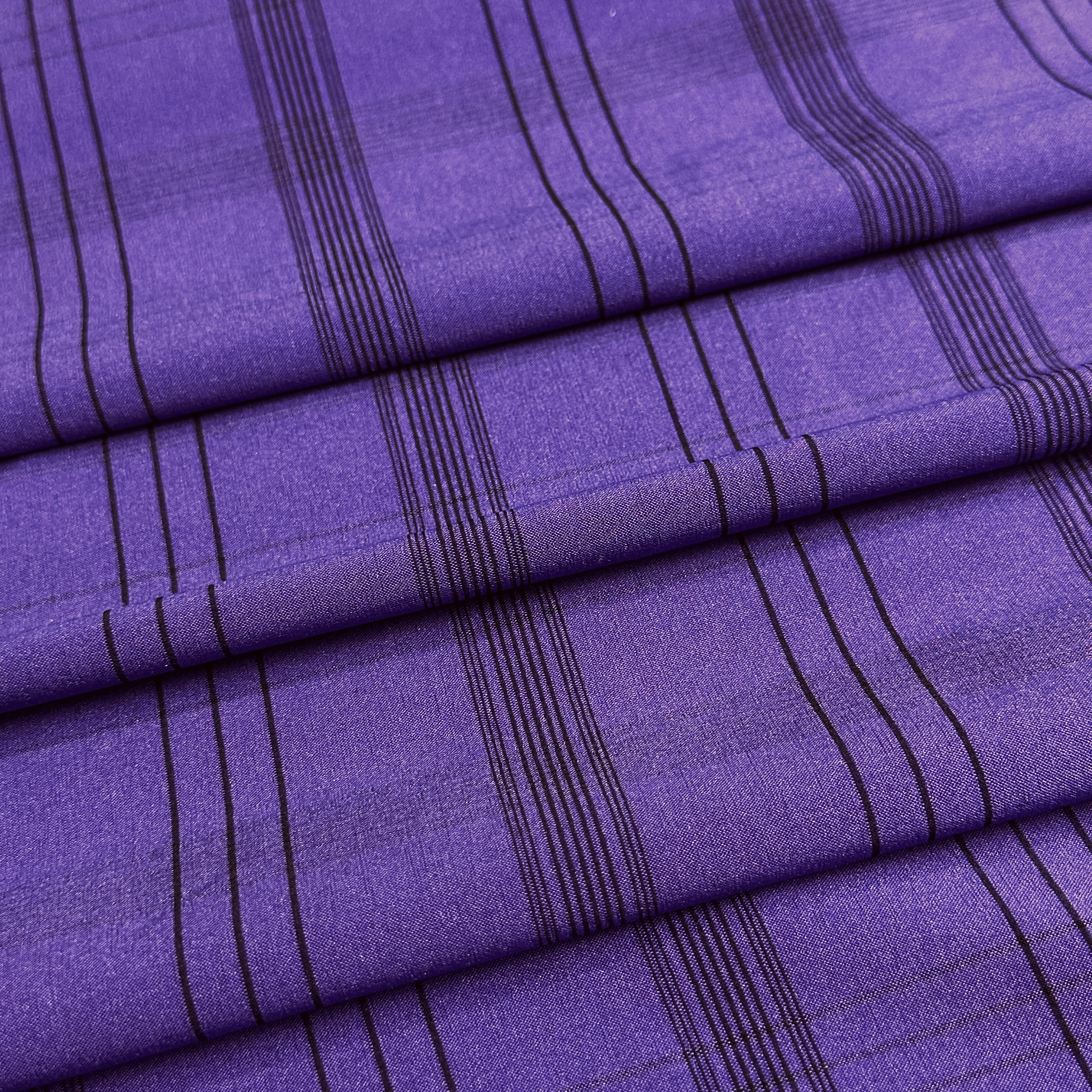 Костюмная тафта стрейч клетка, фиолетовый