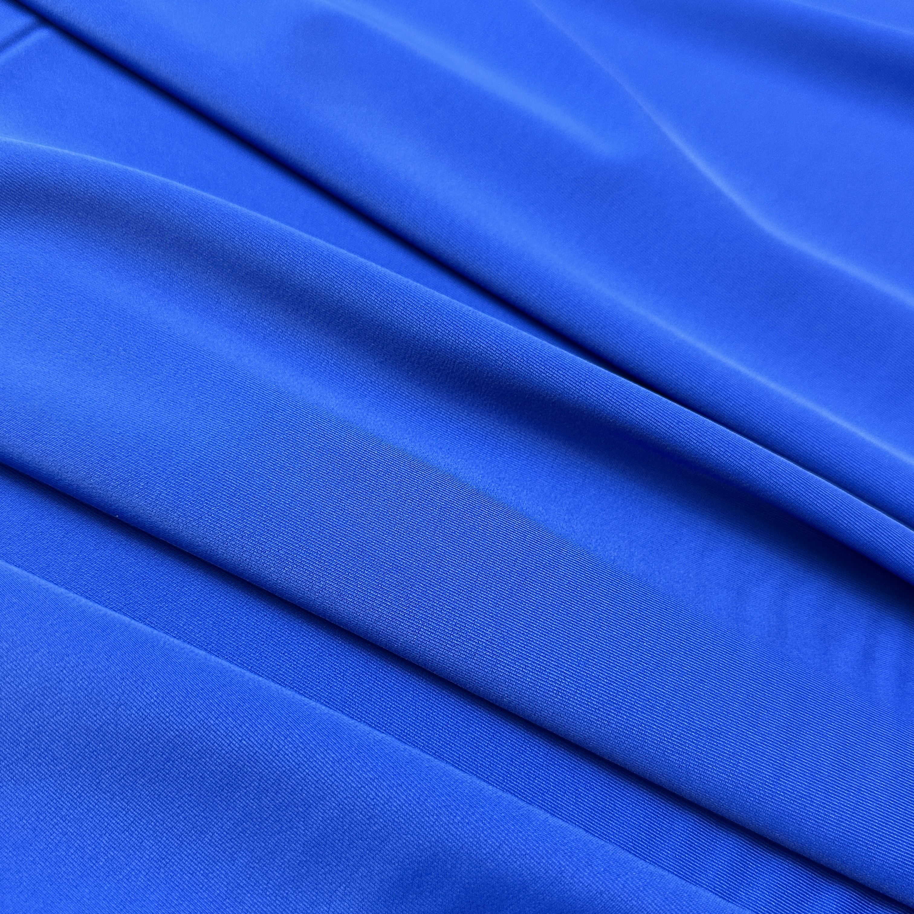 Трикотаж бифлекс матовый, синий