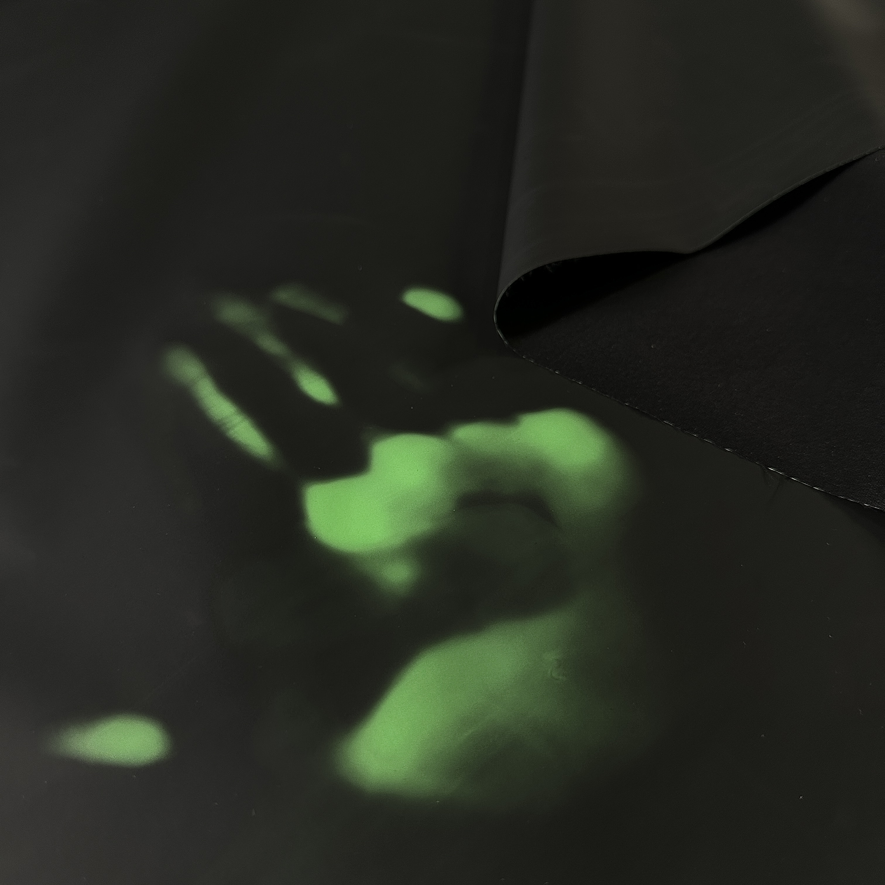 Термохромная курточная PU плащевка, салатовый