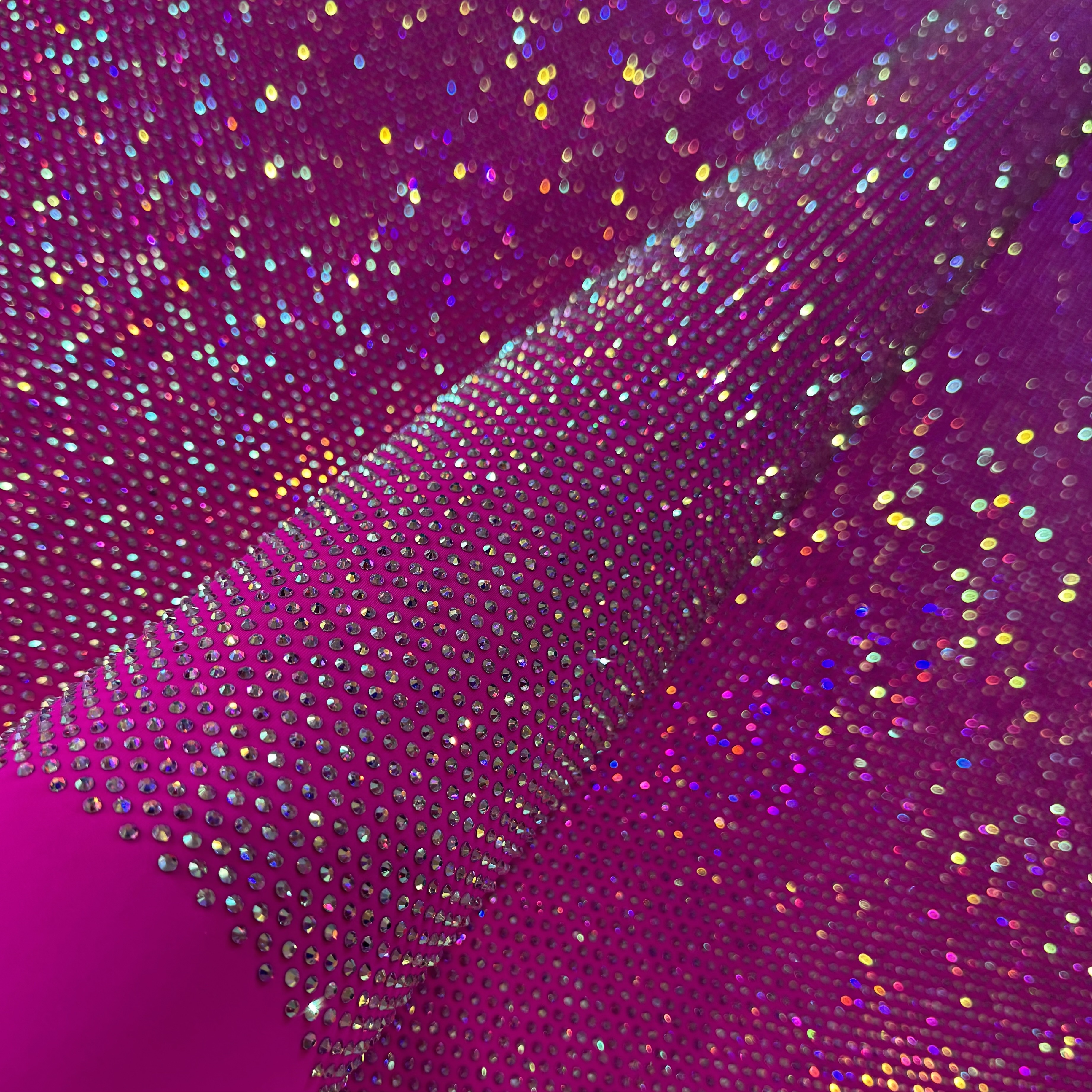 Бифлекс с кристаллами SS10 AB, фуксия