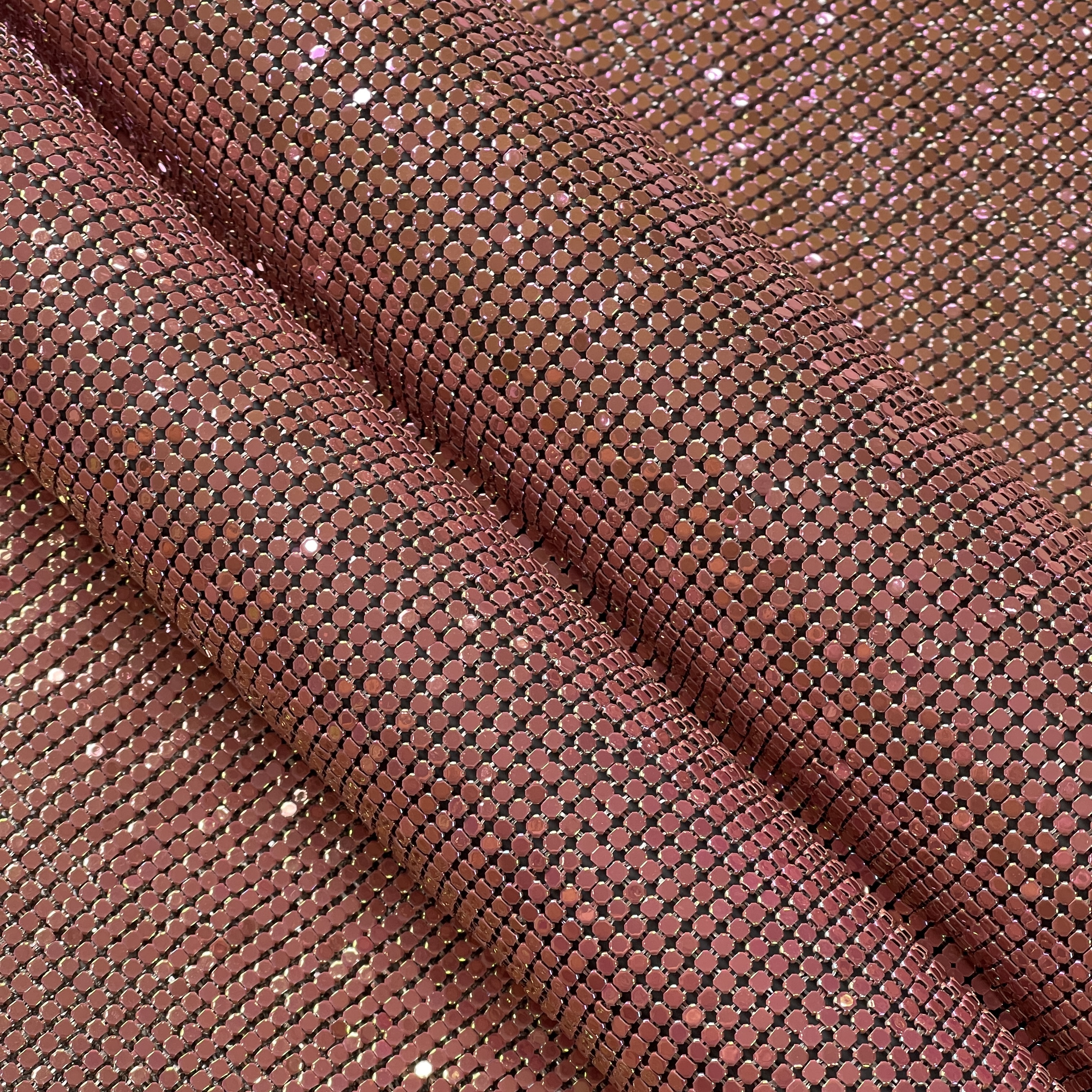 Кольчуга металл, 3 мм, коралл AB