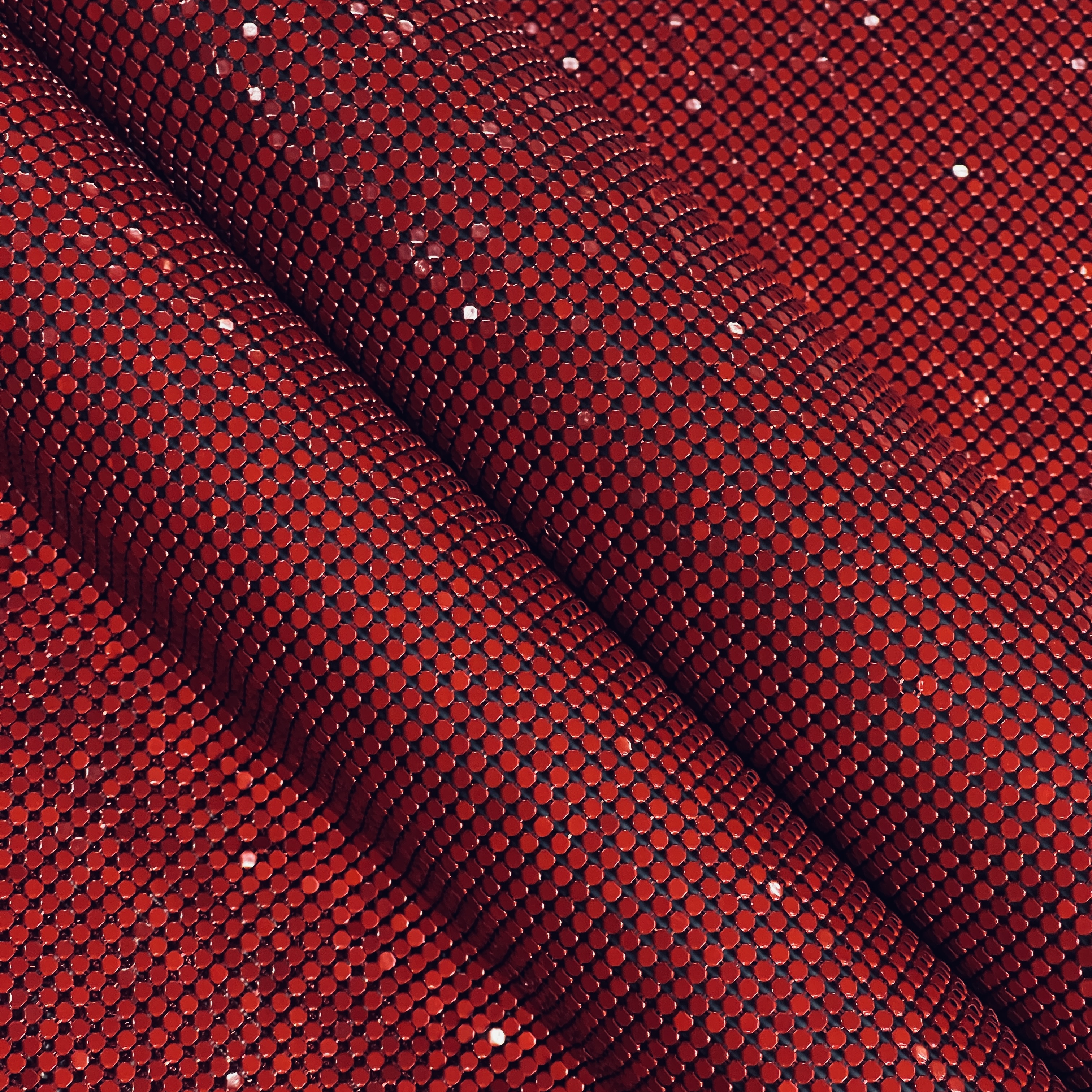 Кольчуга металл, 3 мм, красный