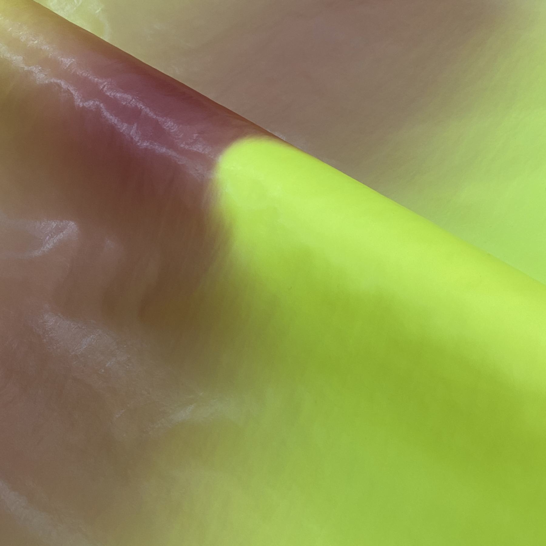 Фотохромная плащевая ткань, кислотно-жёлтый/бордовый