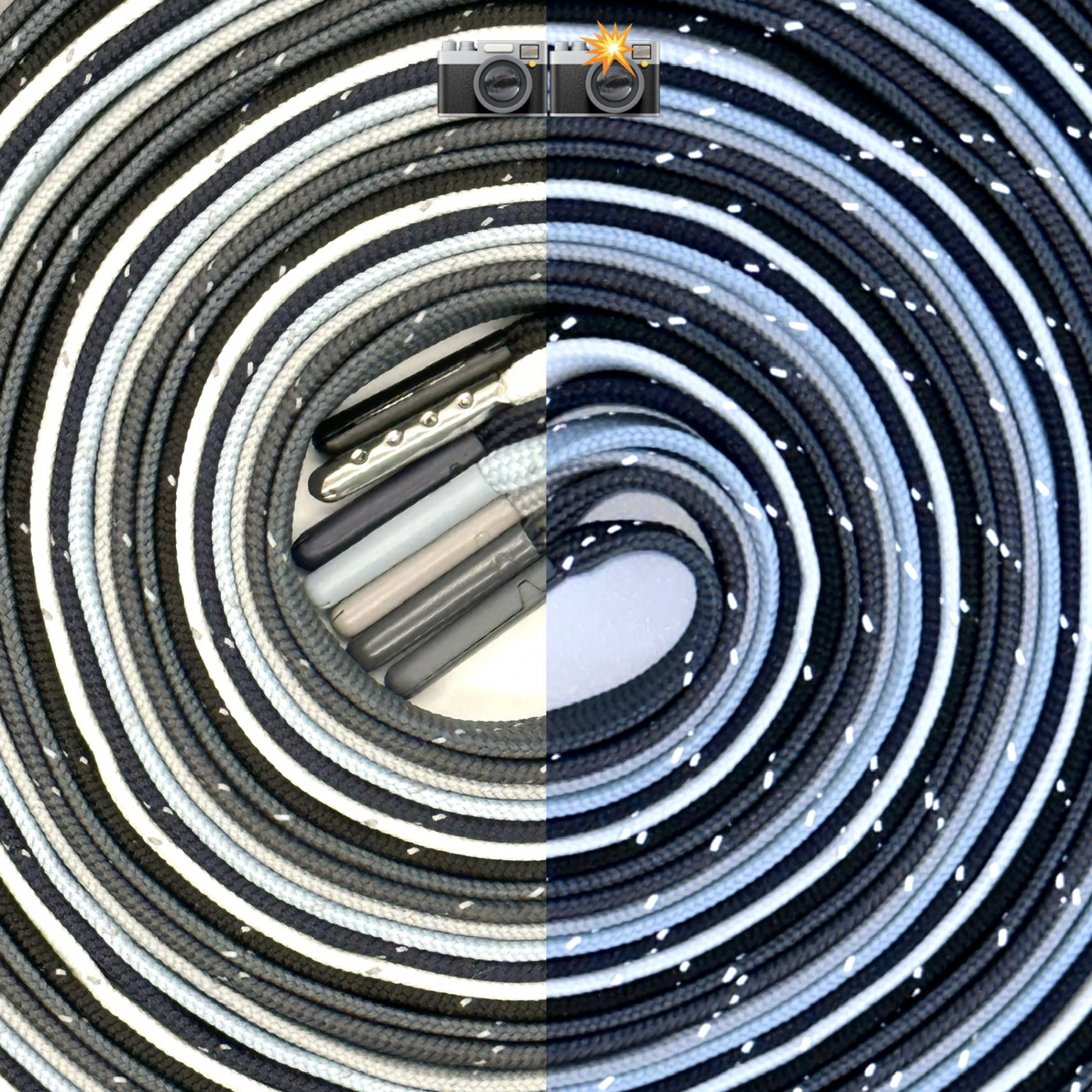 Шнур светоотражающий плоский с металлическими наконечниками